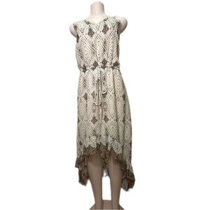 NWT LAVENDER BROWN Elegant Sleeveless Patterned Dress